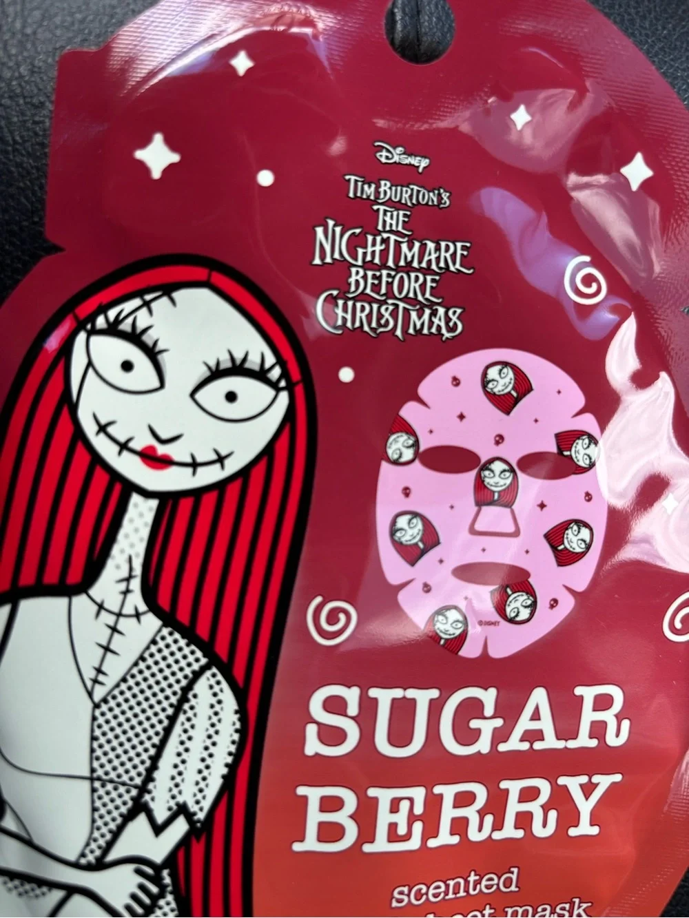 2 The Nightmare Before Christmas Sugar Berry Scented Facial Sheet Mask - set 2